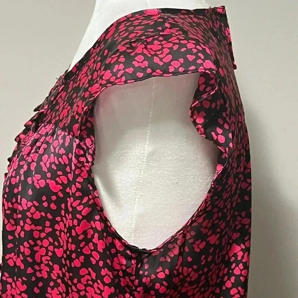 Jacob Sleeveless Ruffled  Pleats Pattern Blouse - Picture 11 of 16